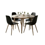 Kristianstad dining chair acacia teak look/black Eurofar - Eurofar