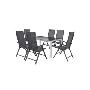 LIVARNO home Aluminium tuinset Houston 7-delig