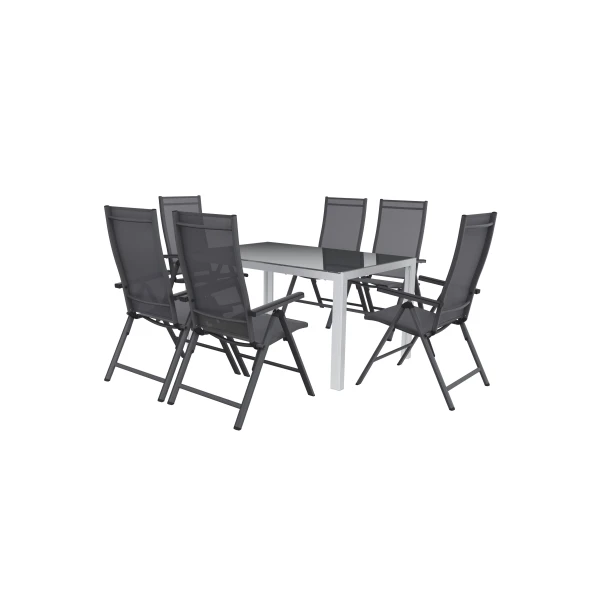 LIVARNO home Aluminium tuinset Houston 7-delig