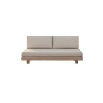 Los Angeles bench 2-seater oyster steel/acacia off-white Eurofar - Eurofar