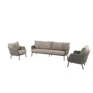 Loungeset Cannes Terre Set 3 delig 3 zits 4SO Bank Stoelen Buiten Tuin 4 Seasons Outdoor
