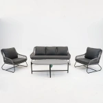 Loungeset Portofino 4-delig antraciet