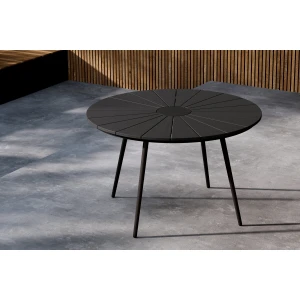 Nohr Ronde Tuintafel 'Perlita' 120cm, kleur Zwart