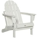 Outsunny Adirondack tuinstoel, opvouwbaar, weerbestendig, comfortabel, perfect voor balkon of tuin, 75 x 85 x 93 cm, wit | Aosom.nl