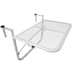 Outsunny Balkon hangtafel, praktisch en ruimtebesparend, hoogte verstelbaar, rechthoekig ontwerp, weerbestendig, 60 x 40 x 60-90 cm, grijs | Aosom.nl