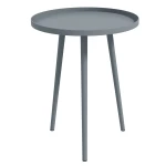 Outsunny Bijzettafel, salontafel, tuintafel, terrastafel voor tuin, balkon, staal, 40 x 40 x 50 cm, Grijs
