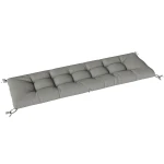 Outsunny Palletkussen Afneembaar Zitkussen met Bevestigingsriemen Palletkussen voor de meeste Ligstoelen 198x65x13cm Lichtgrijs