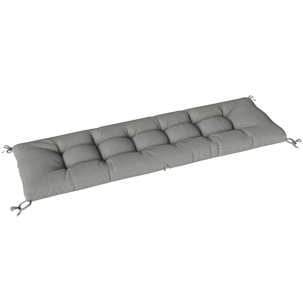 Outsunny Palletkussen Afneembaar Zitkussen met Bevestigingsriemen Palletkussen voor de meeste Ligstoelen 198x65x13cm Lichtgrijs