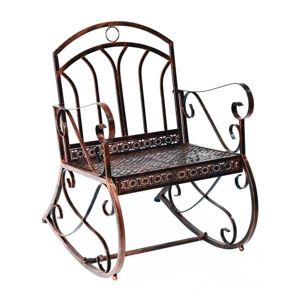 Outsunny schommelstoel, comfortabele swingstoel, weerbestendig metaal, perfect voor tuin en balkon, 90 x 60 x 100 cm, grijs | Aosom.nl