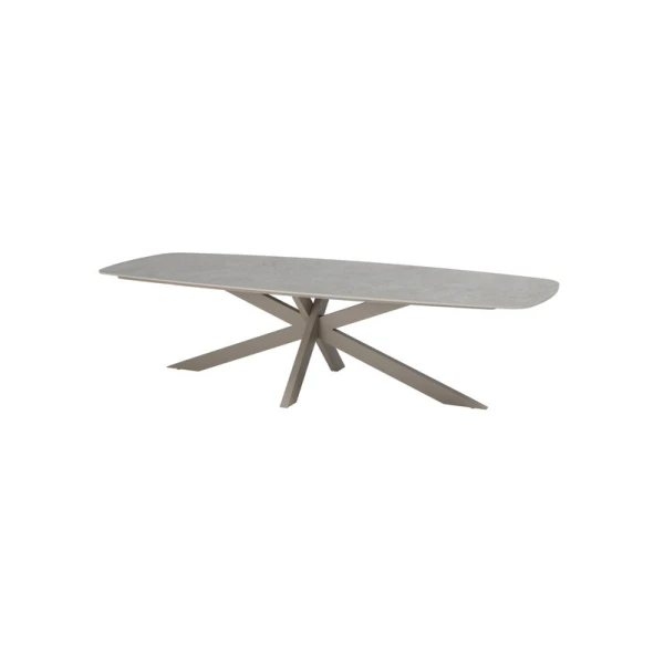 Prado dining tafel latte keramiek barrel shape 300x110 cm Taste - Taste