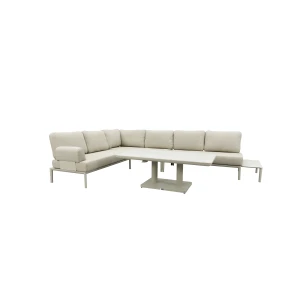 Qopps Alfie hoek loungeset met Rizon up down tuintafel