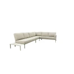 Qopps Alfie hoek loungeset met zijtafel Latte light