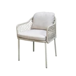 Rocha tuinstoel aluminium rope salix kussens flax beige Yoi - Yoi