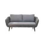 Serrano lounge bench grey wicker/acacia vintage grey Eurofar - Eurofar