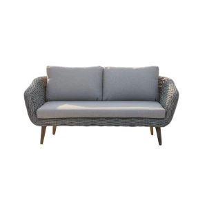Serrano lounge bench grey wicker/acacia vintage grey Eurofar - Eurofar