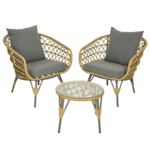 Sintra set wicker 80x80x82 cm naturel Decoris - Decoris