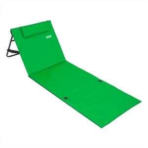 Strandmat met Rugleuning en Kussen 158cm x 56cm groen