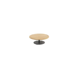Volta teak salontafel centrale poot antraciet 80 cm dia. H30 cm 4SO 4SO - 4so