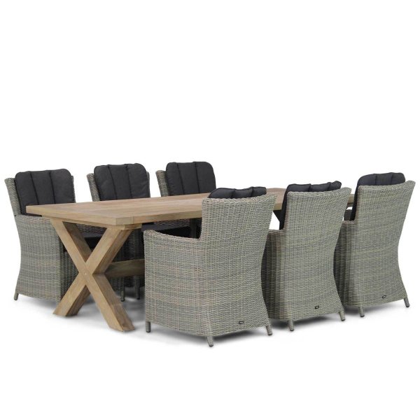 Garden Collections Venerdi/Oregon 240 cm dining tuinset 7-delig