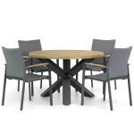 Lifestyle Brandon/Rockville 120 cm rond dining tuinset 5-delig