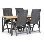 Presto Tarenta teak/Mazzarino 160 cm dining tuinset 5-delig