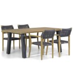 Lifestyle Dallas/Glasgow 180 cm dining tuinset 5-delig