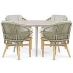 Coco Almeria/Vienna 120 cm dining tuinset 5-delig