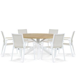 Lifestyle Fiora/Wellington 160 cm dining tuinset 7-delig