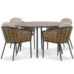 Lifestyle Nice/Matale 125 cm dining tuinset 5-delig