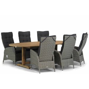 Garden Collections Lincoln/Brighton 240 cm ovaal dining tuinset 7-delig