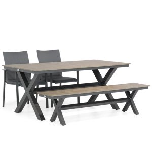 Lifestyle Rome/Forest 180 cm dining tuinset 4-delig