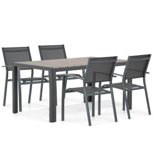 Lifestyle Sella/Young 155 cm dining tuinset 5-delig