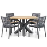 Santika Giovane/Rockville 120 cm dining tuinset 5-delig