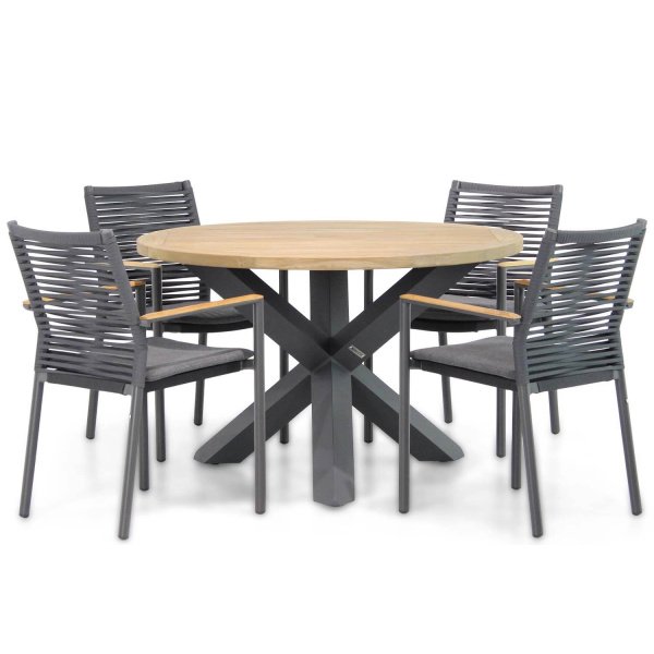 Santika Giovane/Rockville 120 cm dining tuinset 5-delig