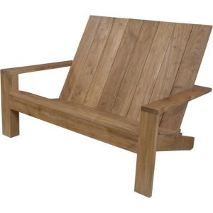 Adirondack 2-seater Frame teak wood Knock-Down - Chill Dept