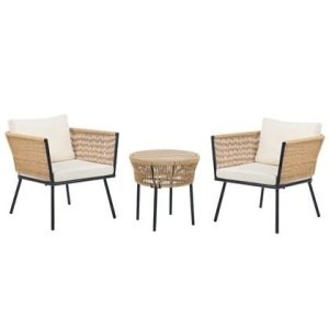 Beliani - GARGANO - Tuinset - Beige - PE rotan