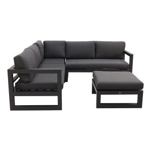 Divan aluminium loungeset - hoekbank - antraciet