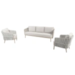 Eva loungeset 3-zit lounge bank + 2x lounge stoel