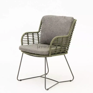 Fabrice dining chair Green/Anthracite with 2 cushions