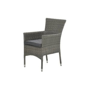 Garden impressions Nicosia stapelbare wicker tuinstoel - Organic grey