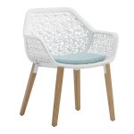 Kettal Maia Stoel Teak - White Fibre / Arctic