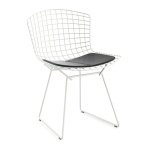 Knoll Bertoia Outdoor Side Chair Wit - Vinyl Zwart