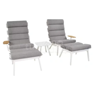 Loungestoel Set Ventus Wit 5-delig