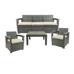 MaxxGarden Loungeset Rattan - 5 Persoons Zithoek - Design Wicker Tuinset