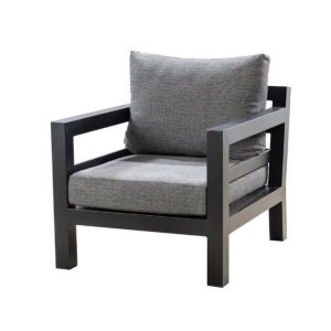 Midori lounge chair alu black/panther black - Yoi