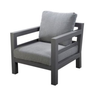 Midori lounge chair alu dark grey/mixed grey - Yoi