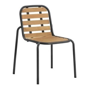 Normann Copenhagen Vig Tuinstoel Robiniahout - Zwart