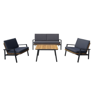 SenS-Line: Loungeset Dexter Acacia Hardhout - Zwart