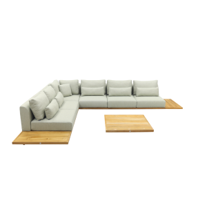 Suns Aspen loungeset - Soft green - Enkele loungetafel