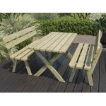 Tuinset eettafel en bank ANGEL 150 cm natuurlijke pijnboom